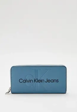 Calvin Klein Jeans: Голубой кошелёк