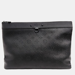 Louis Vuitton: Чёрный клатч  Pochette