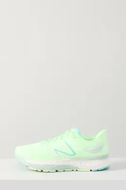 New Balance: Зелёные кроссовки 