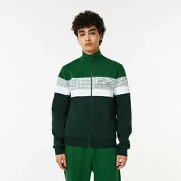 LACOSTE: Зелёная толстовка 