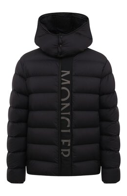 Moncler: Чёрный пуховик 