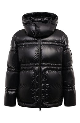 Moncler: Чёрный пуховик 