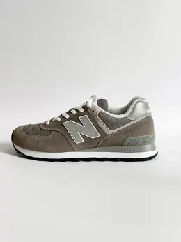 New Balance: Бежевые кроссовки 574