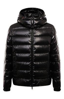 Moncler: Чёрный пуховик 