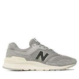New Balance: Серые кроссовки 