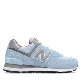 New Balance: Голубые кроссовки 