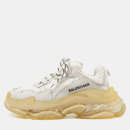 Balenciaga: Белые кроссовки  Triple S