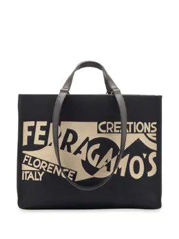 Ferragamo: Чёрная сумка-шоппер 