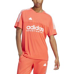 Adidas: Оранжевая футболка  Tiro