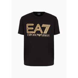 EA7 EMPORIO ARMANI: Чёрная футболка 