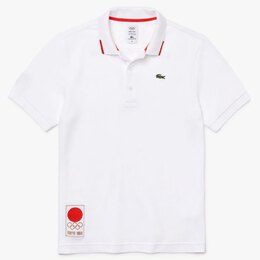 Lacoste: Белое поло 