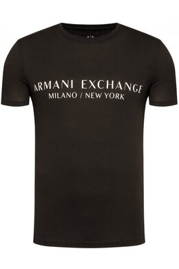 Armani Exchange: Чёрная футболка 