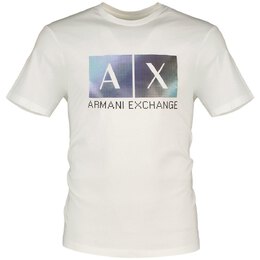 Armani Exchange: Белая футболка 