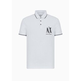 Armani Exchange: Белая футболка 