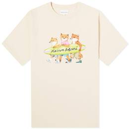 Maison Kitsuné: Бежевая футболка 