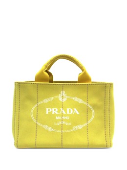 Prada Pre-Owned: Жёлтая сумка-шоппер 