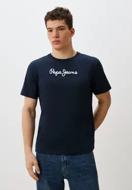 Pepe Jeans: Синяя футболка 