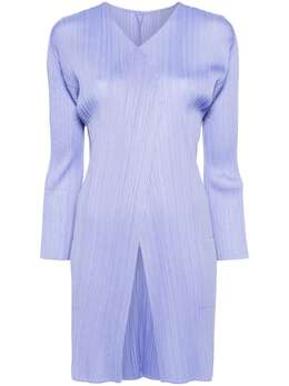 Pleats Please Issey Miyake: Голубое пальто