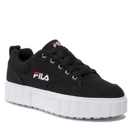 Fila: Чёрные кроссовки  Sandblast