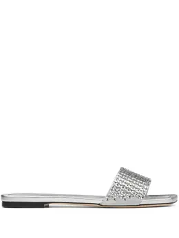 Jimmy Choo: Серебристые сандалии 