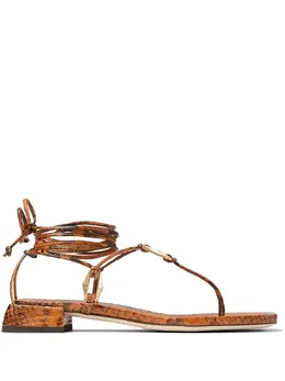 Jimmy Choo: Коричневые сандалии 