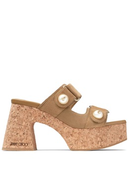 Jimmy Choo: Бежевые сандалии 