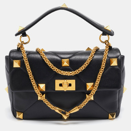 Valentino: Чёрная сумка  Roman Stud