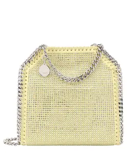 Stella McCartney: Жёлтая сумка  Falabella Shaggy Deer