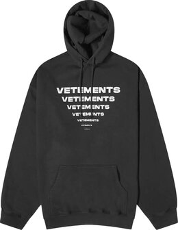 Vetements: Чёрная толстовка 