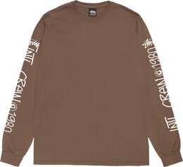 Stussy: Коричневый свитшот 