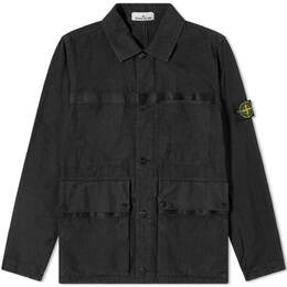 Stone Island: Чёрная куртка  Tela