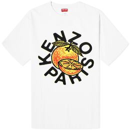 Kenzo: Оранжевая футболка 