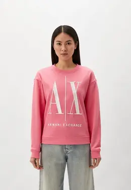 Armani Exchange: Розовый свитшот 