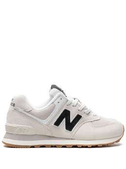 New Balance: Белые кроссовки  574