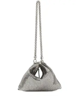 Jimmy Choo: Серебристая сумка  Callie