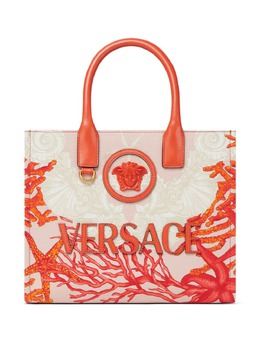 Versace: Оранжевая сумка-шоппер  La Medusa Barocco