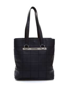 CHANEL Pre-Owned: Чёрная сумка-шоппер 