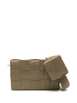 Bottega Veneta: Зелёная сумка Cassette Messenger