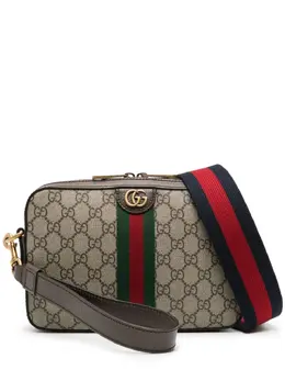 Gucci: Бежевая сумка через плечо  Ophidia