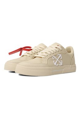 Off-White: Бежевые кеды  Vulcanized