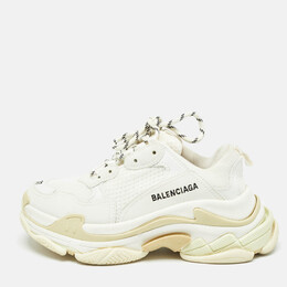 Balenciaga: Белые кроссовки  Triple S