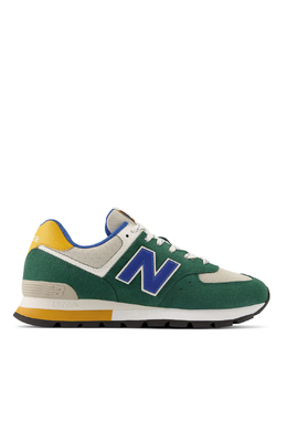 New Balance: Зелёные кроссовки 