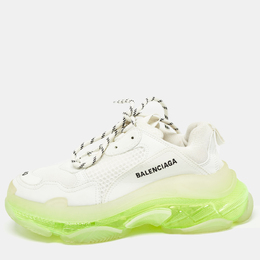 Balenciaga: Белые кроссовки  Triple S