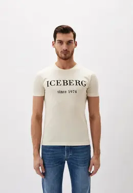 Iceberg: Бежевая футболка 