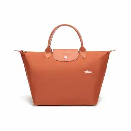 Longchamp: Оранжевая сумка