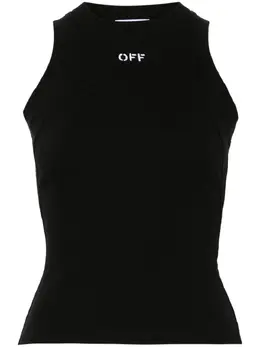 Off-White: Чёрная майка 
