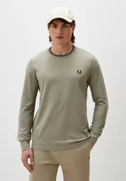 Fred Perry: Свитшот цвета хаки 