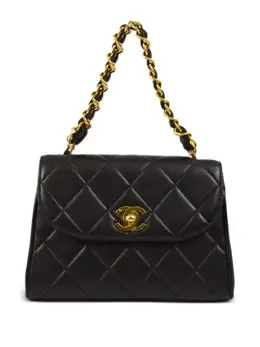 CHANEL Pre-Owned: Чёрная сумка-шоппер 