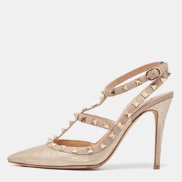 Valentino: Бежевые туфли  Rockstud