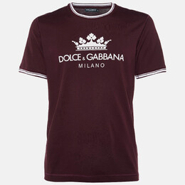 Dolce & Gabbana: Бордовая футболка  T